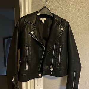 Topshop Black Leather Jacket